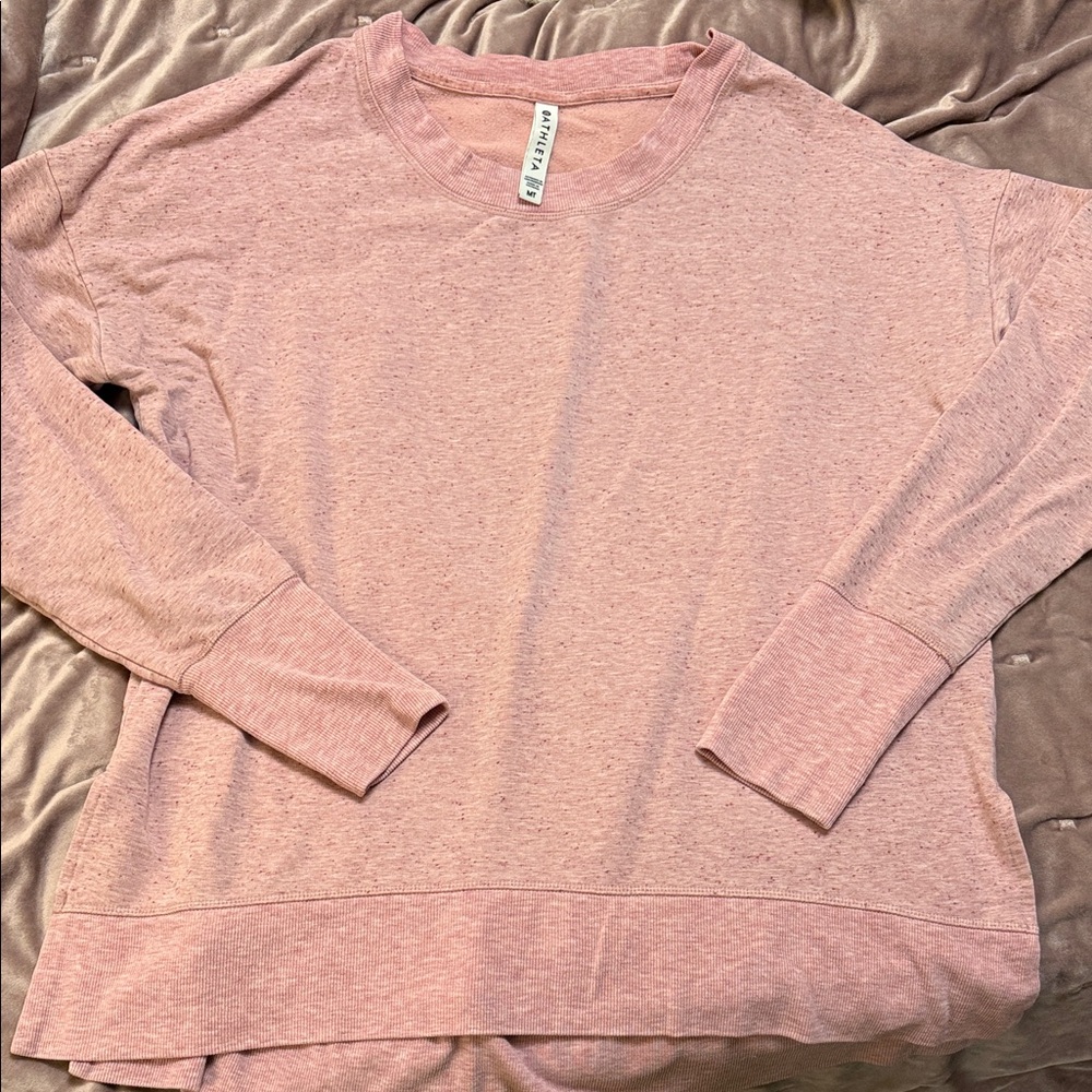 Athleta Speckled Pink Balance Pullover